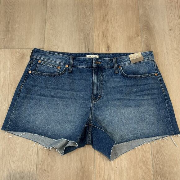 Madewell Pants - Madewell Shorts Womens Relaxed Denim Shorts Cut Offs Raw Hem High Waist 18W